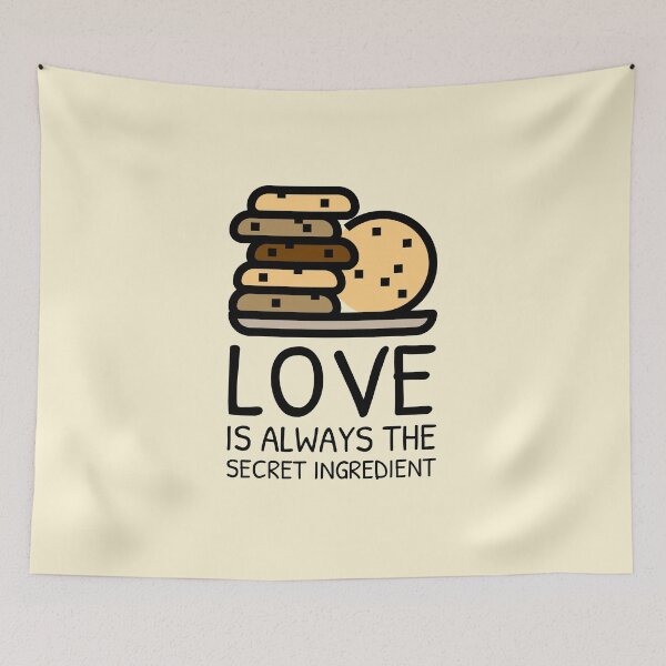 Item preview, Cookie Recipe for Baking Secret Ingredient Love Plate Full designed and sold by quoteology.