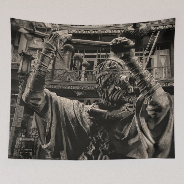 Item preview, Clothed Man patrols his back alley designed and sold by kimopix.