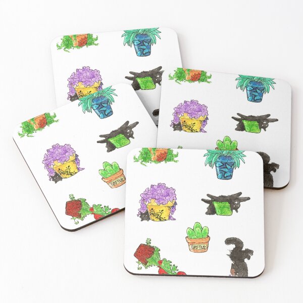 Item preview, Black Cats N' Potted Plants designed and sold by HelloStudios.