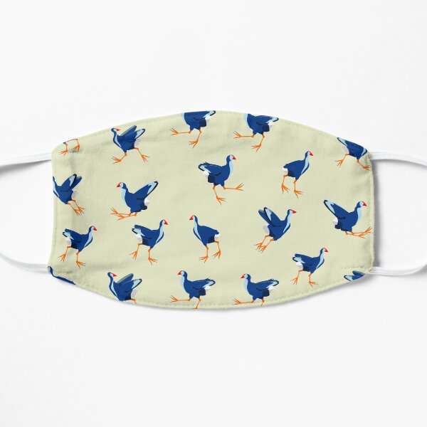 Pukeko swamp hen pattern Flat Mask