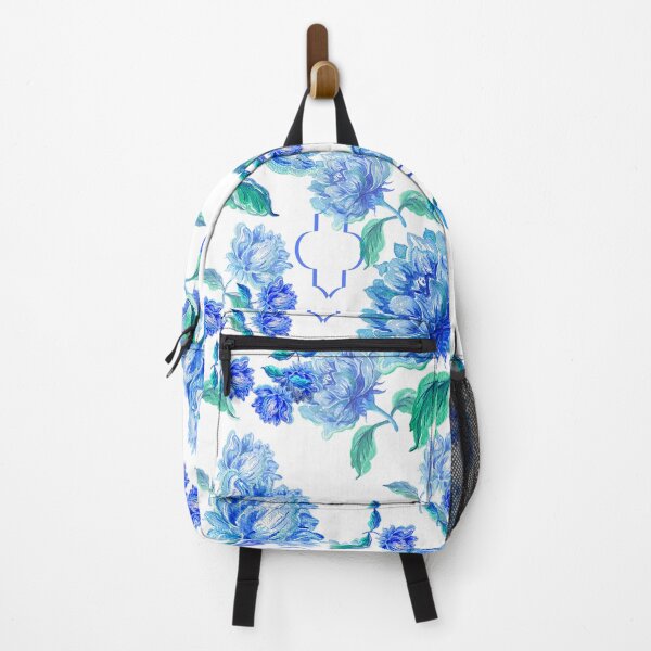 Item preview, Blue Watercolor Floral, White Background designed and sold by Sharon Schwalbe.