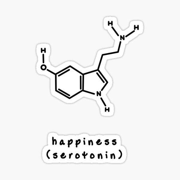 Item preview, Happiness Serotonin Chemical Structure designed and sold by ohmygosh-design.