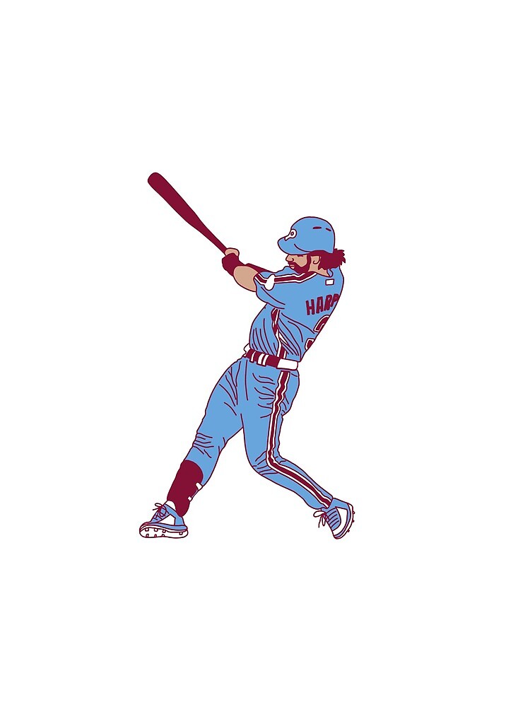 Bryce Harper Bat Throw Sketch Sticker for Sale by RatTrapTees