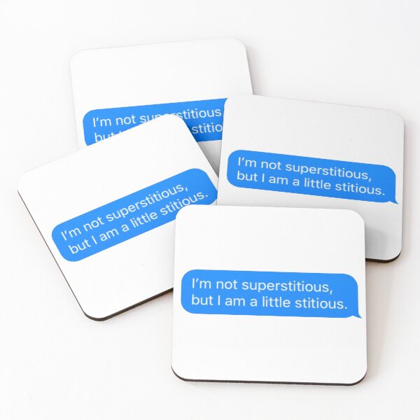 Item preview, The Office A Little Stitious Michael Scott Quote designed and sold by madisonjac.