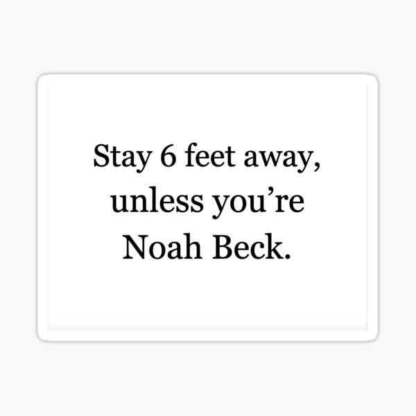 masque pour le visage noah beck Sticker