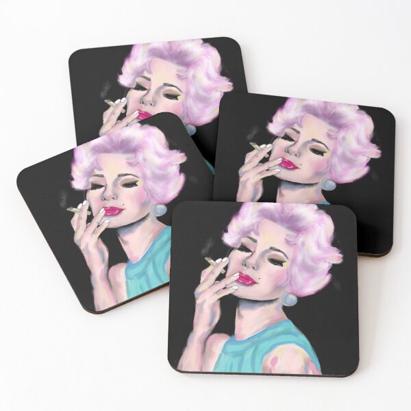 Item preview, Pink Hair Smoking Lady designed and sold by Pam LaCasse.
