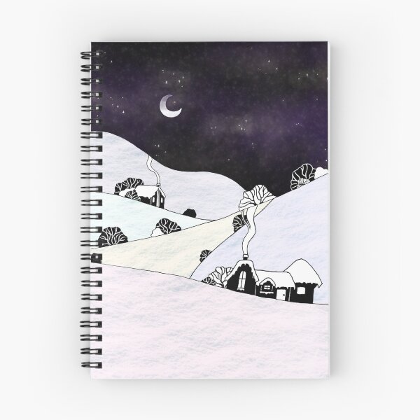 Item preview, Peaceful winter night landscape designed and sold by frostyshadows.