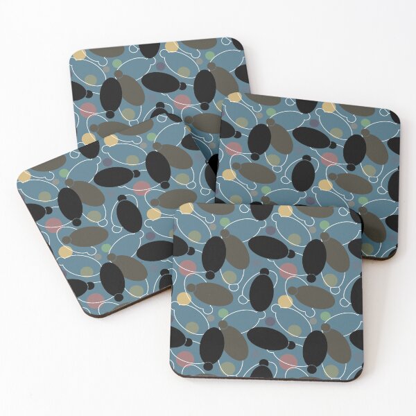 Item preview, Flask and circle with light blue colour pattern designed and sold by SueSakpal.