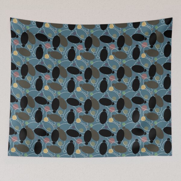 Item preview, Flask and circle with light blue colour pattern designed and sold by SueSakpal.