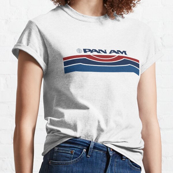 Pan Am Logo with Stripes Classic T-Shirt