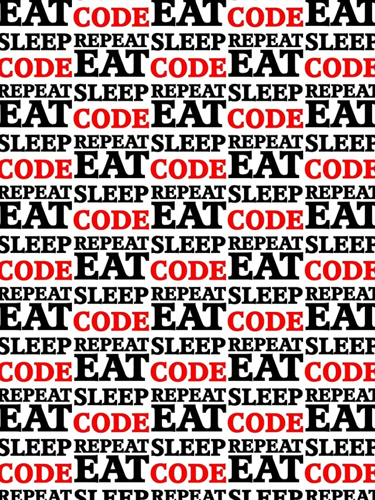 Thumbnail 4 of 4, iPhone Case, Eat Sleep Code Repeat Pattern designed and sold by Textography1.