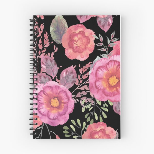 Item preview, Black Pink Roses Floral Pattern  designed and sold by CarpeDiemLife.