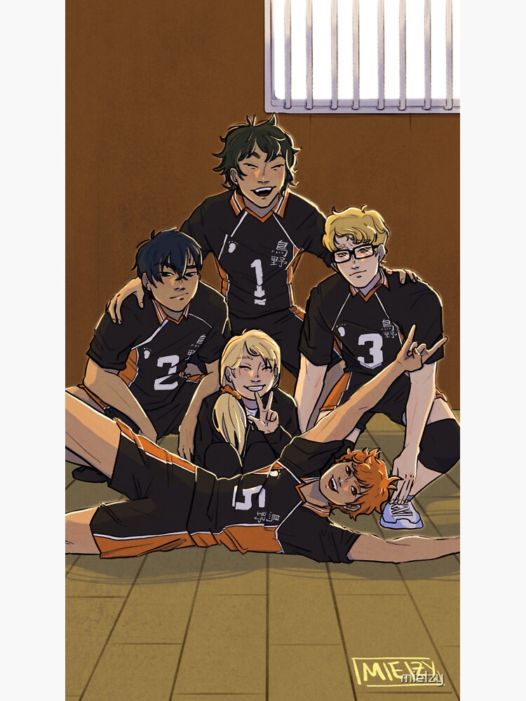 Karasuno Third Years Haikyuu Fanart Sticker For Sale By Mielzy