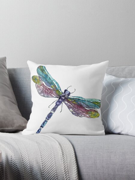 Artikel-Vorschau von Blauer Libellen-Aquarell-Batik, designt und verkauft von carole robb.