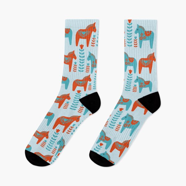 Item preview, Scandinavian Folk Art Dala Horses and Flowers  designed and sold by Anna Lemos.