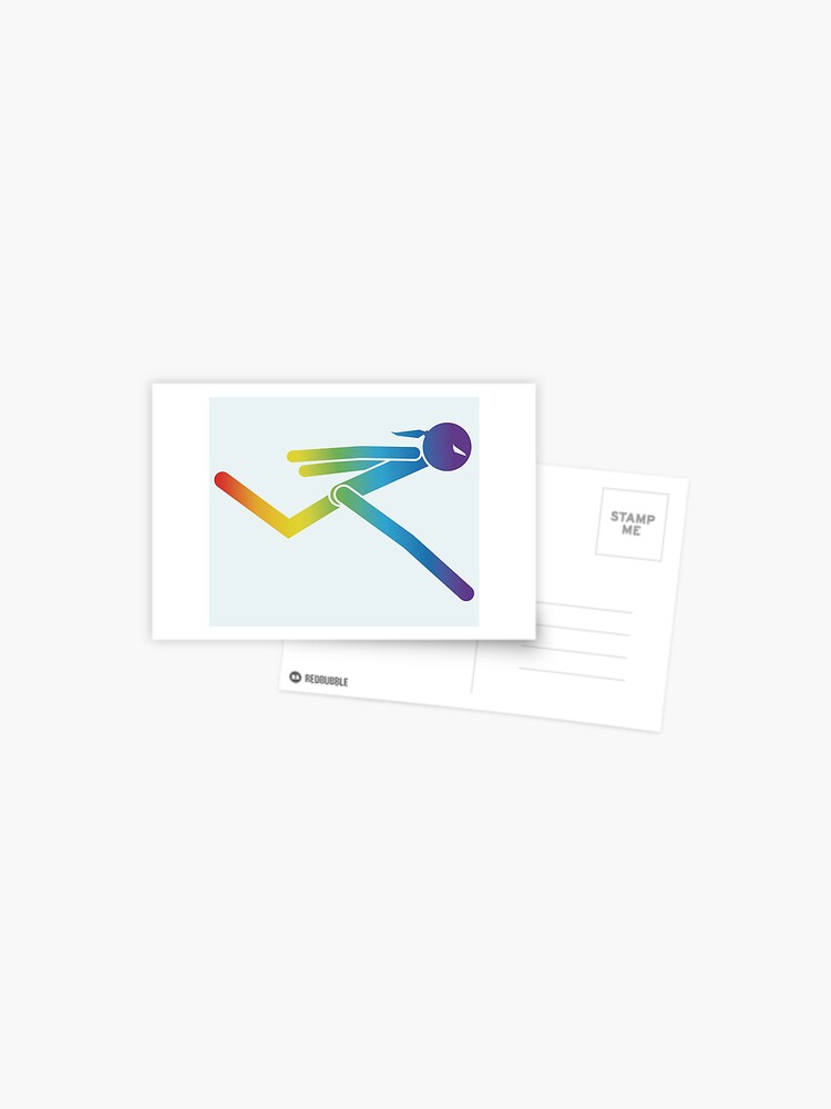 Rainbow Stickman Rainbow Sticker - Rainbow Stickman Rainbow