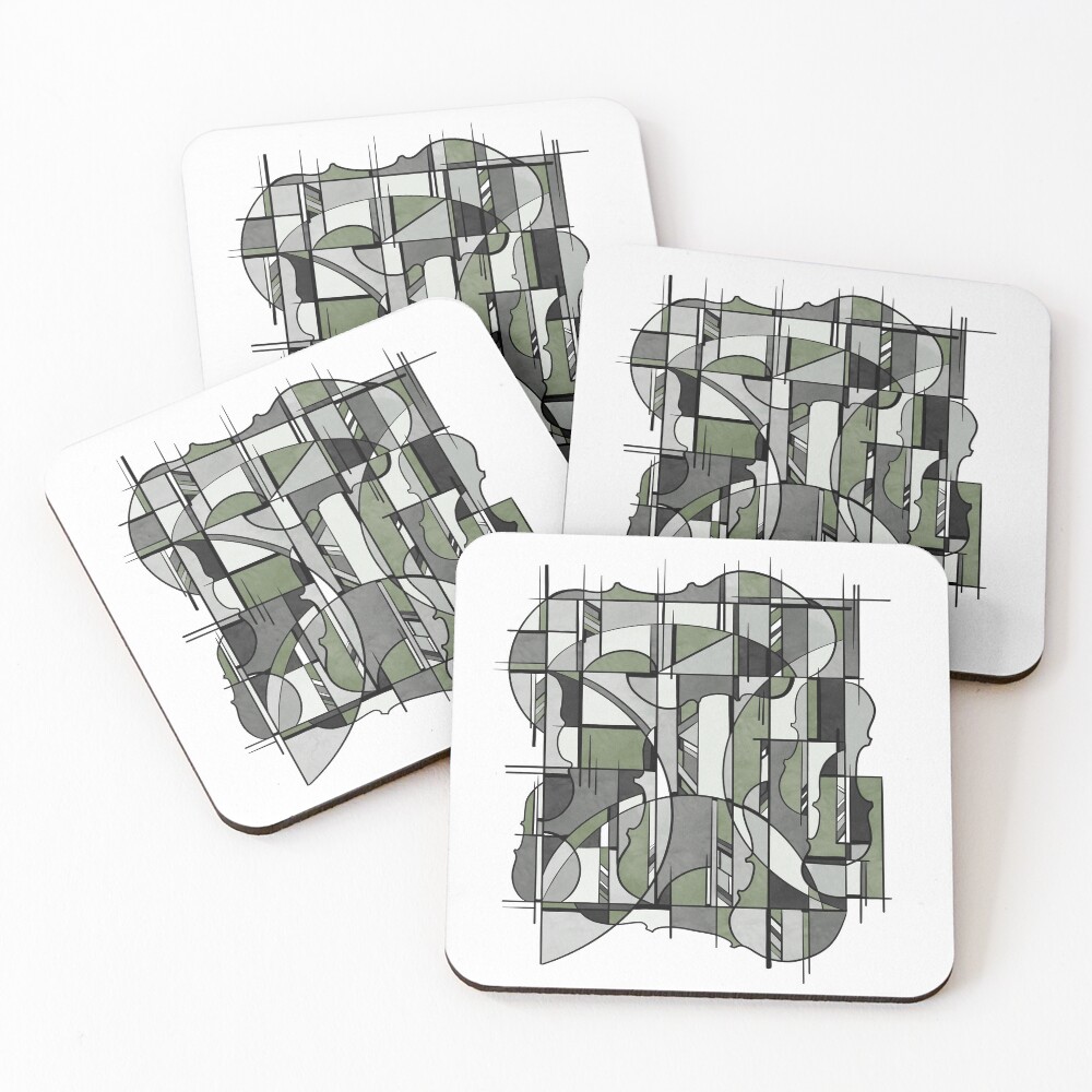 Aperçu de l'œuvre Dessous de verre (lot de 4) créée et vendue par AshleyGrebe.