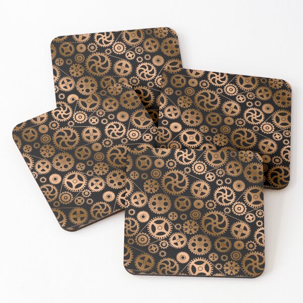 Item preview, Antique Bronze Copper Steampunk Pattern designed and sold by digitalvintage.