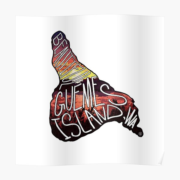 Beautiful Guemes Island Sunset Poster