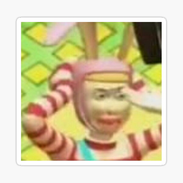 Popee encogiéndose Pegatina