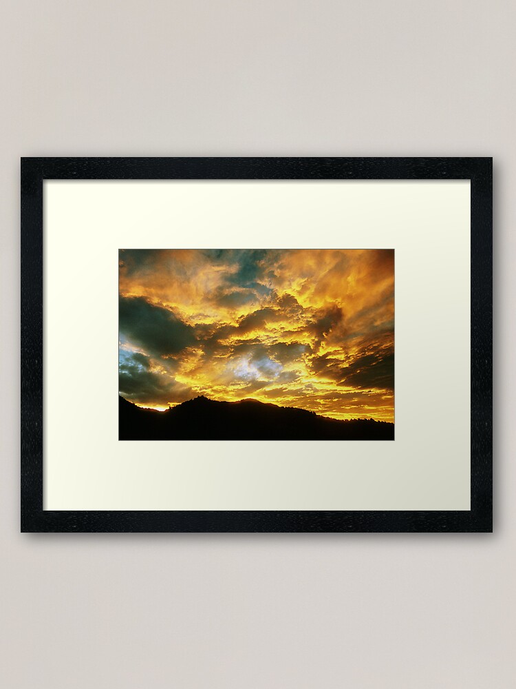 Alternate view of Colorado Sunset Fireworks Framed Art Print