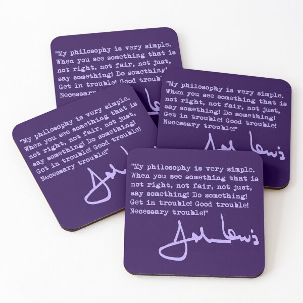Item preview, John Lewis - Good Trouble Quote - lavender designed and sold by Thelittlelord.