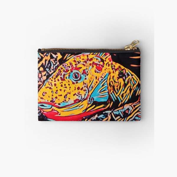 Item preview, Parrot Fish Block Print designed and sold by GlennArt.