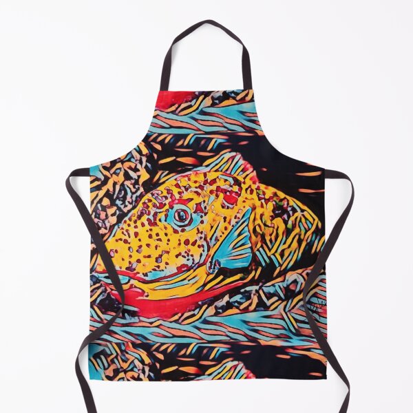 Item preview, Parrot Fish Block Print designed and sold by GlennArt.