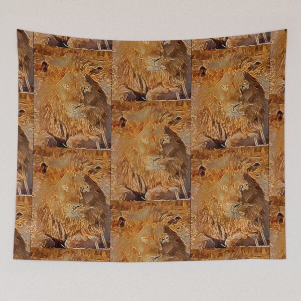 Item preview, LION BASKING IN THE SUN designed and sold by michaeltodd.