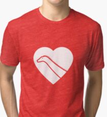 Dinosaur heart: Diplodocus Tri-blend T-Shirt