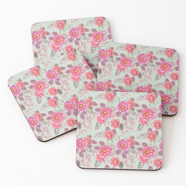 Item preview, Mint Green Floral Pattern  designed and sold by CarpeDiemLife.