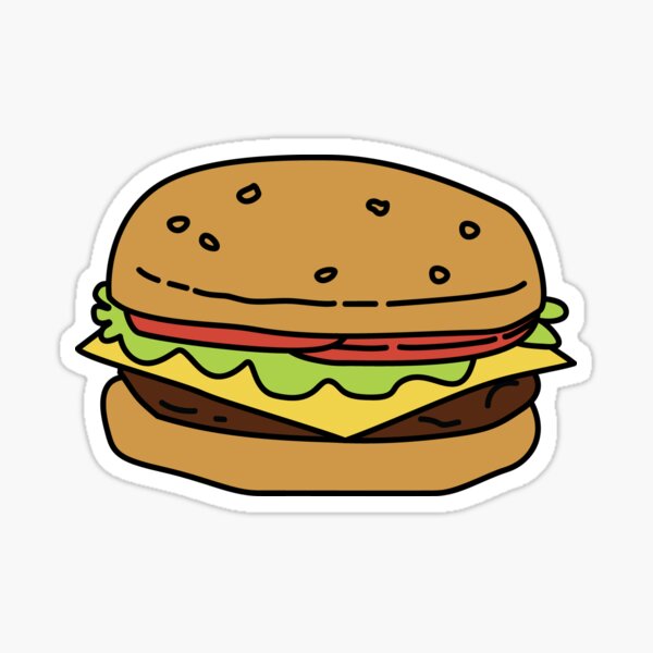 Cheeseburger Stickers Redbubble - mmm cheese burger roblox 3 youtube