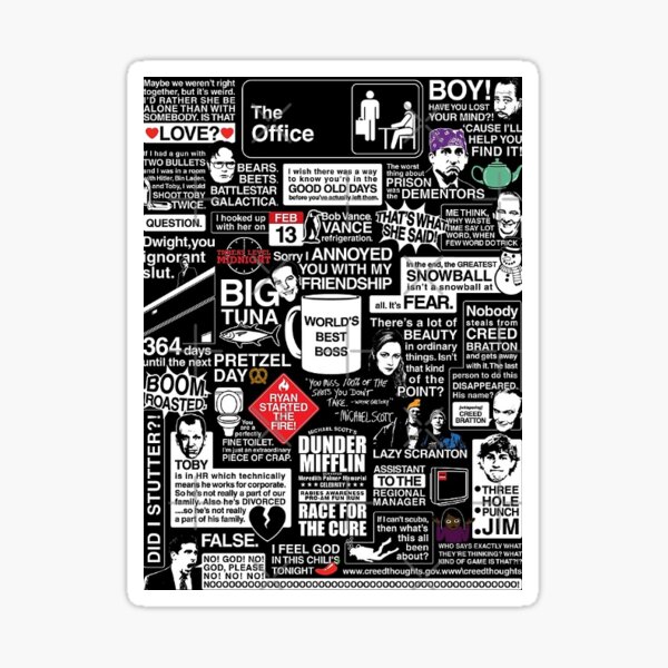 "The office quotes" Sticker by travyboi Redbubble