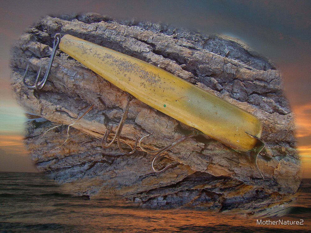 "Vintage Atom Wooden Fishing Lure Saltwater" by MotherNature2 Redbubble
