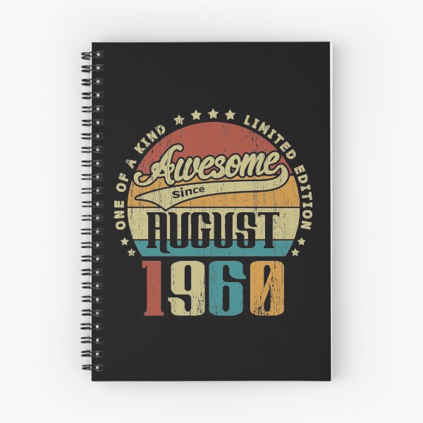 Item preview, Vintage August 1960 One Of A Kind Awesome Since August 1960 60th Birthday Gift 60 Years Old designed and sold by Takatv.