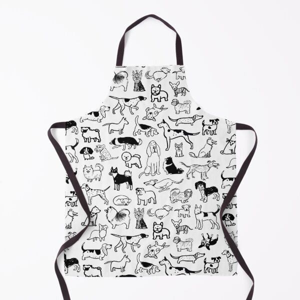 Item preview, Black and White Dogs Pattern designed and sold by Jenn Inashvili.