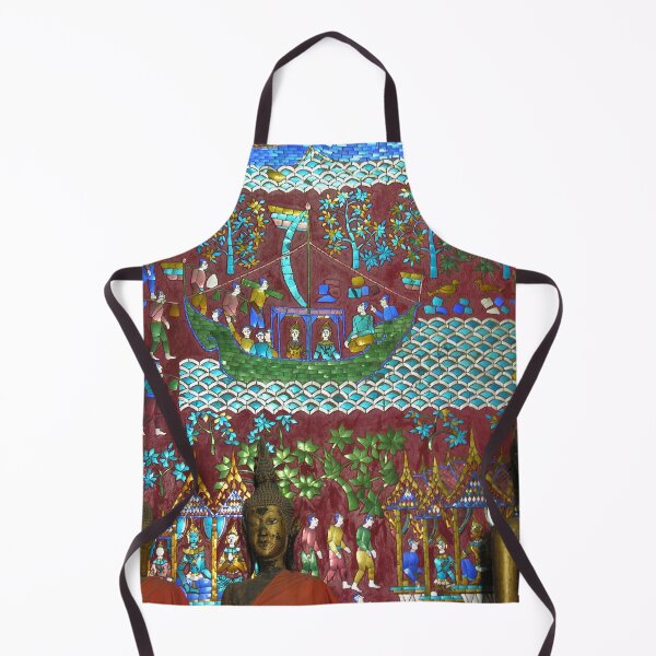 Item preview, Colorful Buddhist Mosaic and Buddha Figurines, Temple, Laos designed and sold by worldways.