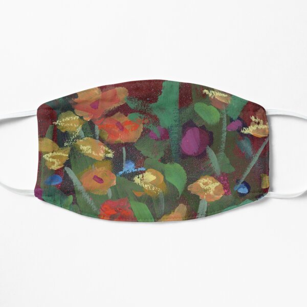 Abstract Flowers No.05 Flat Mask