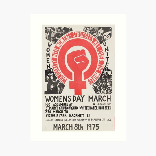 Womens day march Art Print