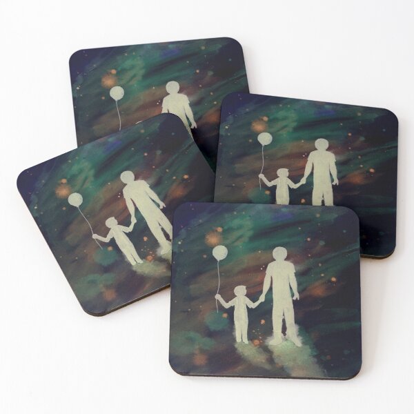 Item preview, Dad and Son under the Sunrise - Inverted (Watercolor) designed and sold by CreativityRoams.