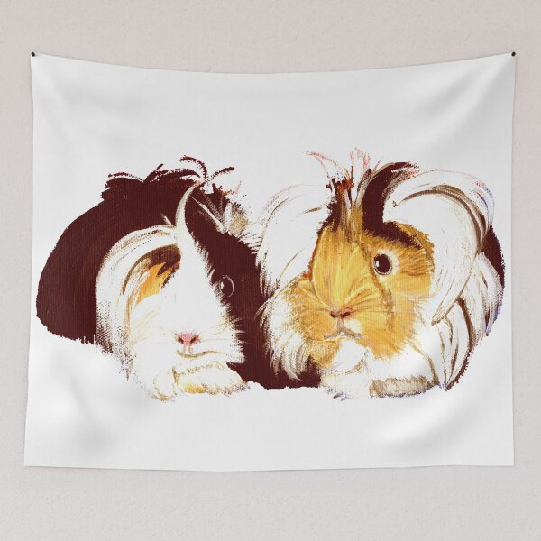 Aperçu de l'œuvre Cochon d'Inde : Moment précieux ~ Cavy ~ GRANDE CONCEPTION GRAPHIQUE ~ Pop Art ~ Peinture originale ~ LilyKoArt créée et vendue par Spinning Plates 360.