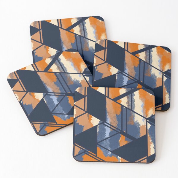 Item preview, Navy & Orange Geometric Design designed and sold by Apparelly.