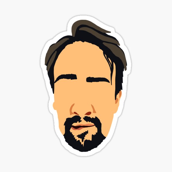 Lin Manuel Miranda Hamilton Lip Biting Head Sticker