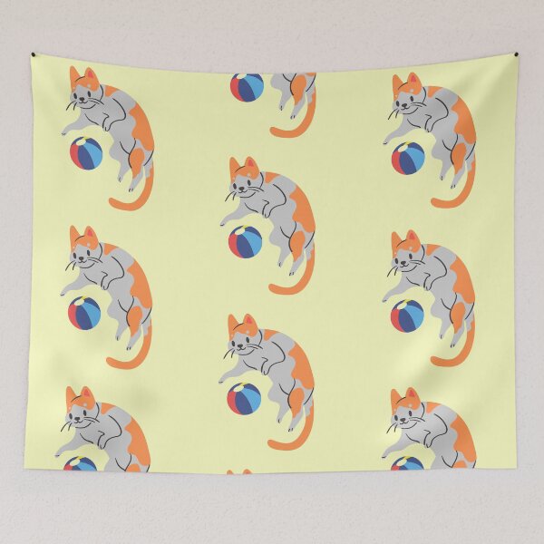 Item preview, Cat Playing With Ball designed and sold by Mywaymylife.