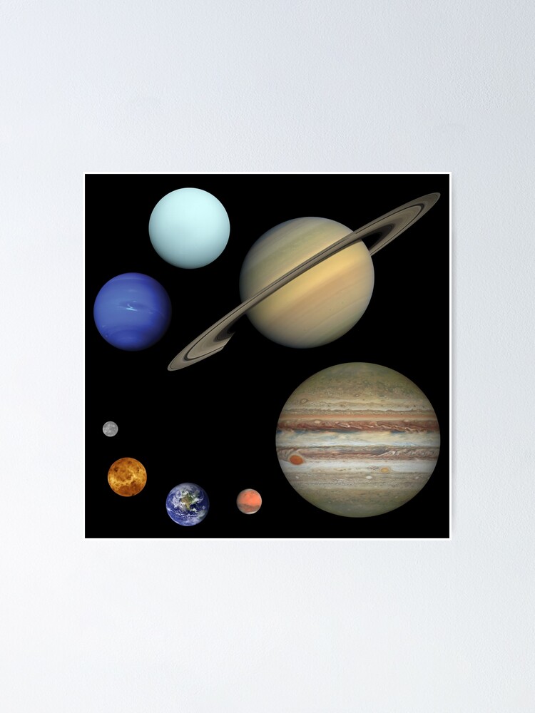 Decoración del sistema solar de tela grande, póster del espacio