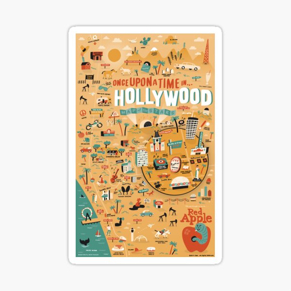 Once Upon a Time in Hollywood Map Sticker