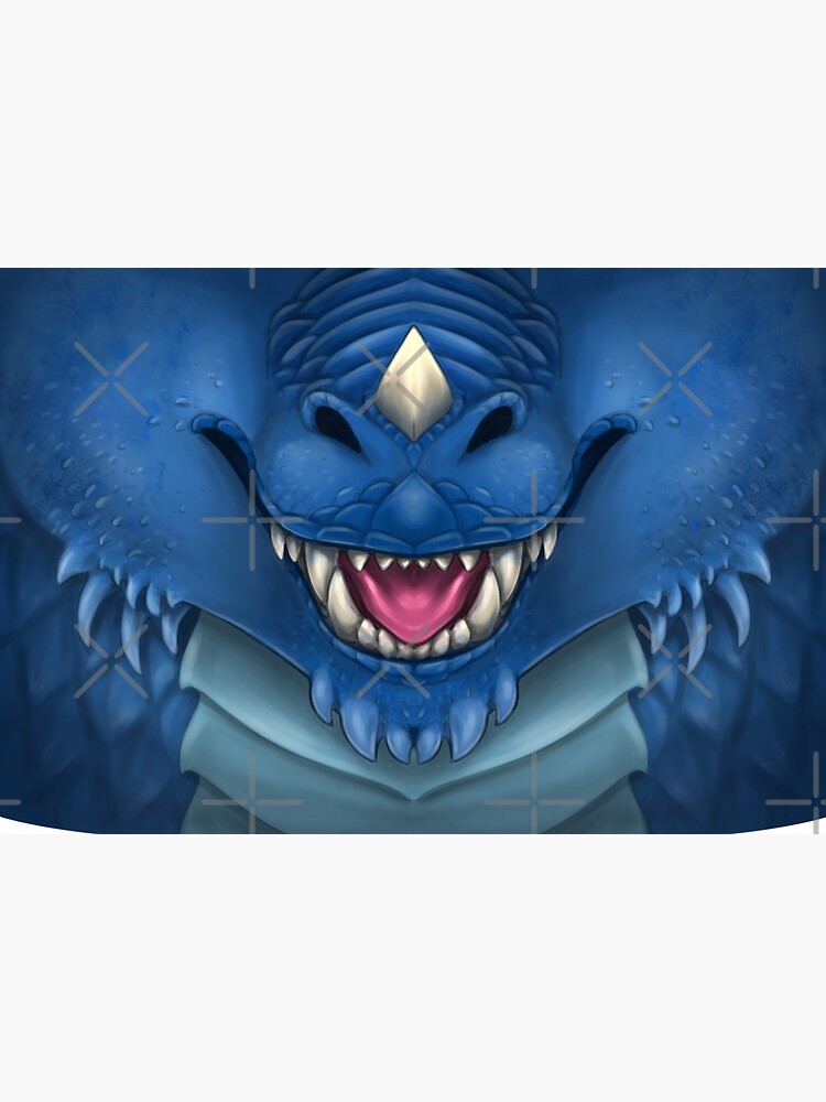 "Blue Dragon Face" Mask by SidianArts Redbubble