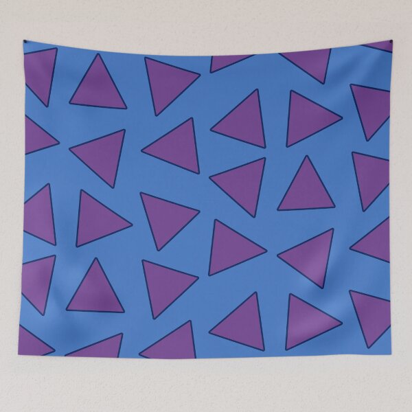 Item preview, Purple Triangles on a Blue Background Pattern designed and sold by Nicolette Olivier.