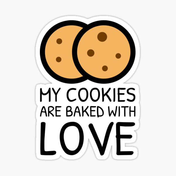 Christmas Cookie Baked With Love Stickers — Party Beautifully