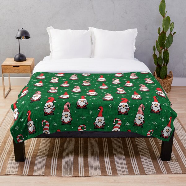 "Christmas Gnomes green" Throw Blanket for Sale by littlearrow